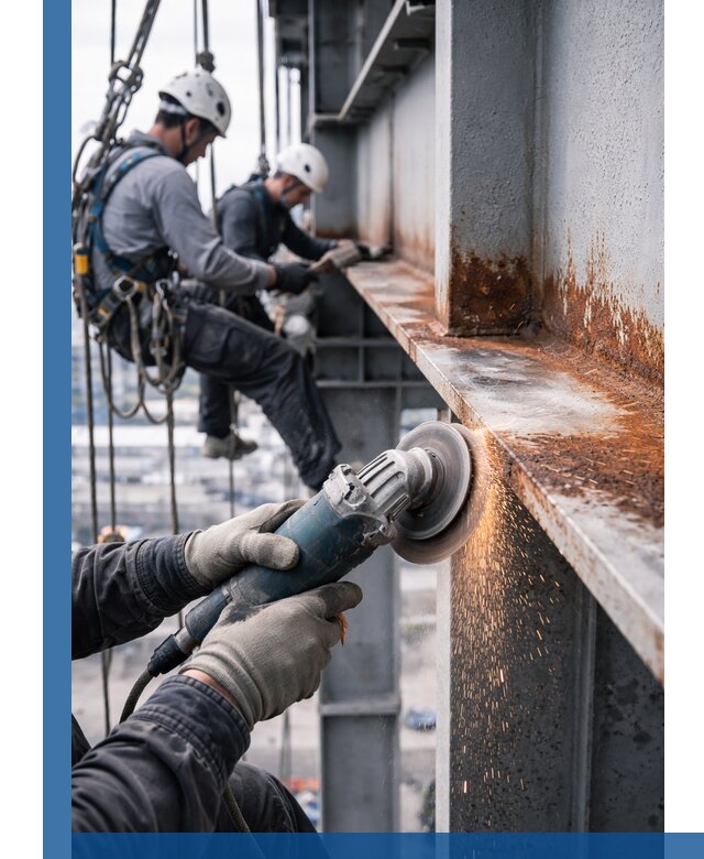 Зачистка металла от ржавчины и подготовка поверхностей в Курчатове