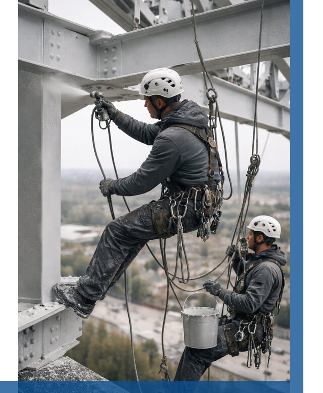 Покраска металлоконструкций на высоте в Курчатове 357 р |ВЫСОТНИК-Крч