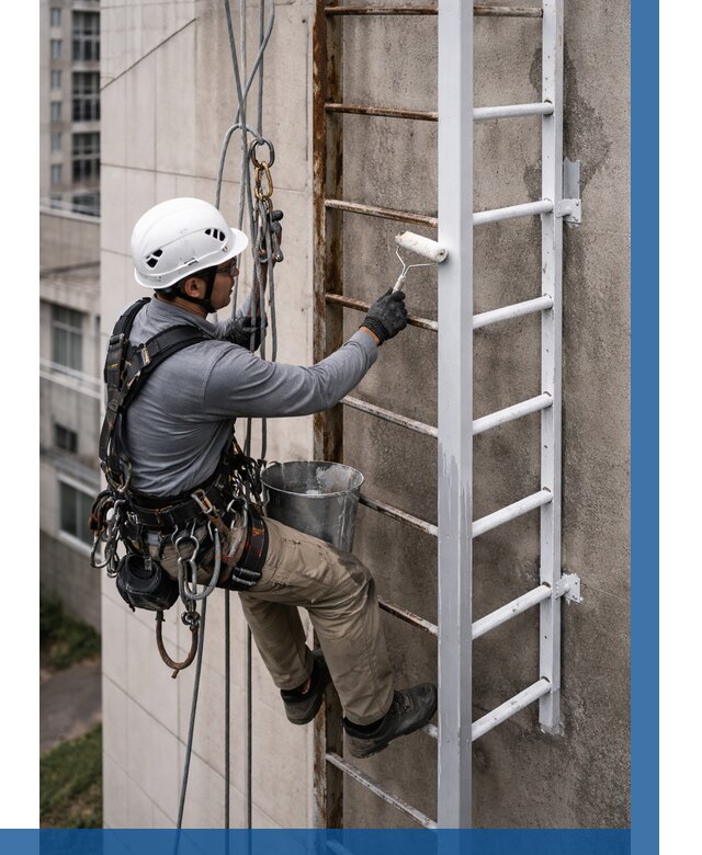 Покраска пожарных лестниц в Курчатове от 4585 р. | ВЫСОТНИК-Крч