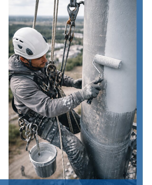 Покраска мачт связи под ключ в Курчатове от 866 р. | ВЫСОТНИК-Крч