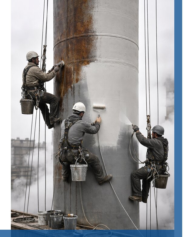 Покраска дымовых труб в Курчатове от 8660 р. | ВЫСОТНИК-Крч