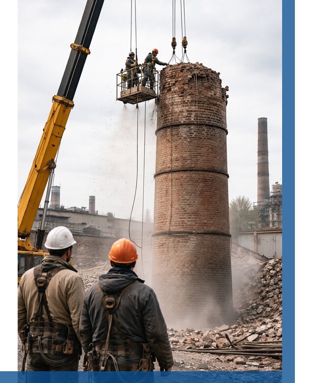 Демонтаж дымовой трубы в Курчатове от 91692 р. | ВЫСОТНИК-Крч, смета