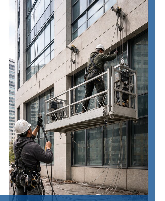 Монтаж и подъем фасадной люльки в Курчатове от 12226 р. | ВЫСОТНИК-Крч