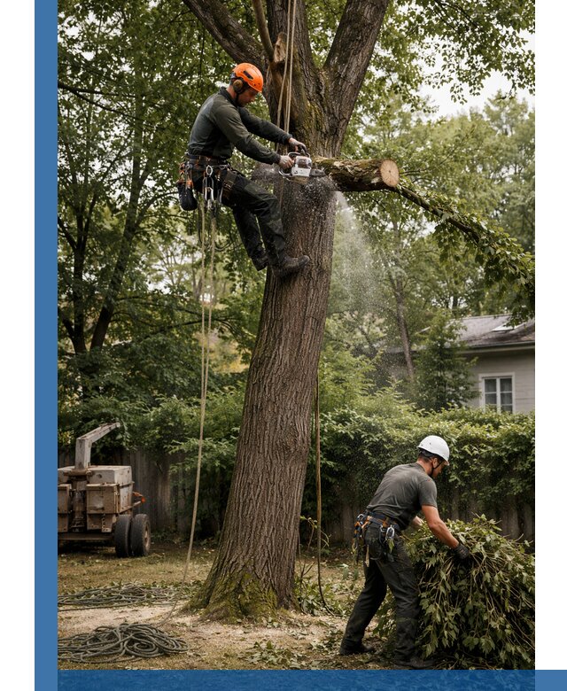 Кронирование деревьев в Курчатове, безопасная высотная обрезка