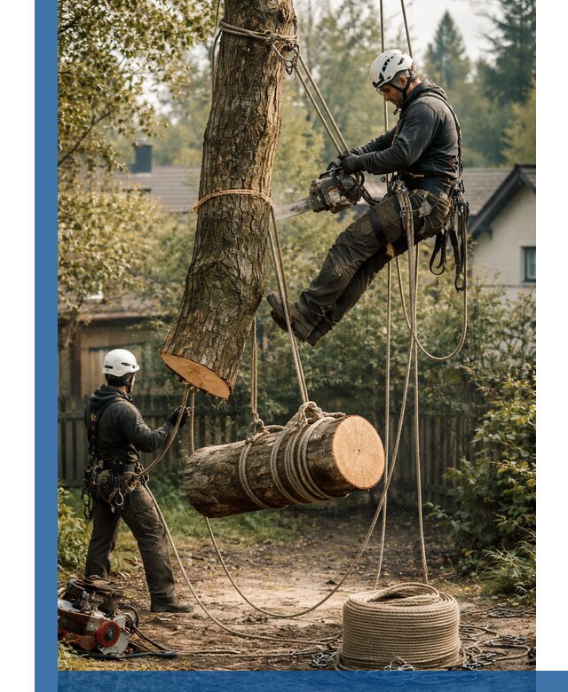 Валка деревьев частями в Курчатове, безопасно и аккуратно