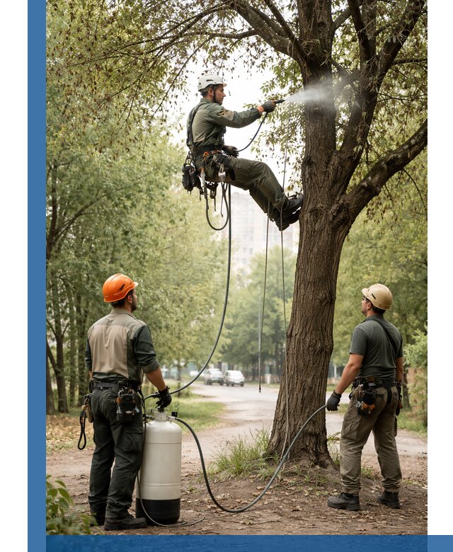 Обработка деревьев от вредителей в Курчатове профессиональная защита