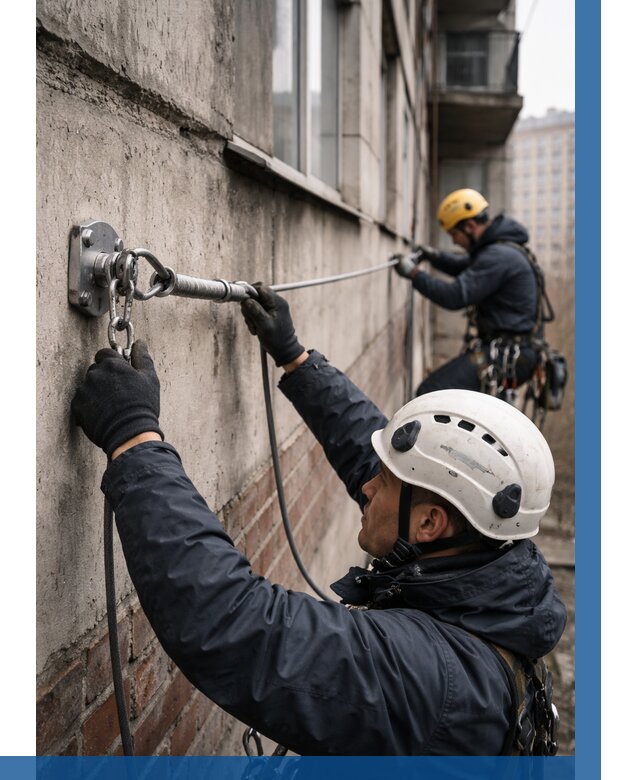Монтаж анкерных линий в Курчатове от 3056 р. | ВЫСОТНИК-Крч