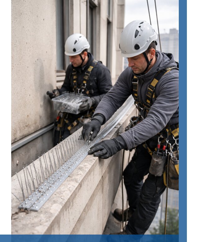 Установка шипов от птиц в Курчатове от 866 р. | ВЫСОТНИК-Крч